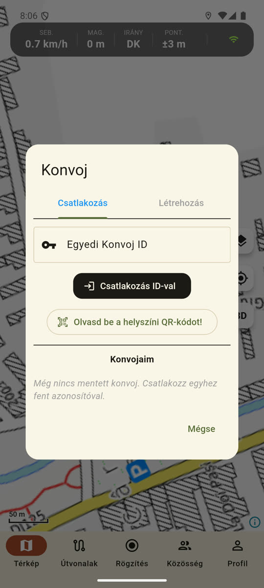 A Létrehozás fül beírt névvel, alatta az ingyenes létszámkorlát szövege és a Prémium gomb.